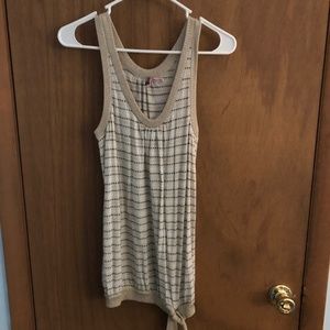 Juicy Couture Tan/Gold Bow Tank Top